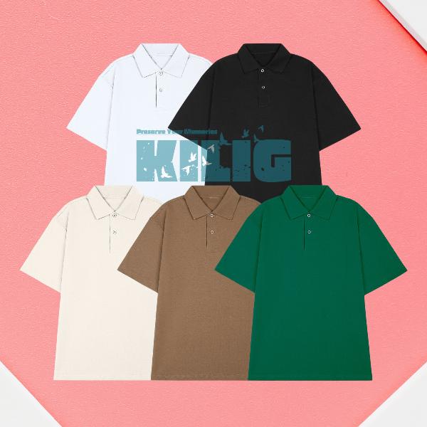 Áo Polo Trơn Form Rộng Unisex